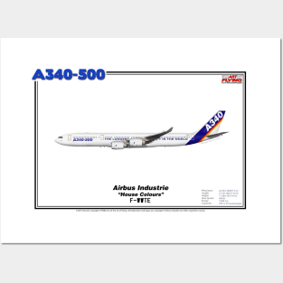 Airbus A340-500 - Airbus "House Colours" (Art Print) Posters and Art